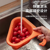 迪普尔天鹅沥水篮水槽过滤网免打孔悬挂置物架家用清洗水果蔬菜挂篮