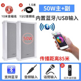 先科（SAST） ST-501户外蓝牙防水音柱室外挂墙壁挂式音响功放喇叭套装音箱学校操场广播店铺音乐 50W防水蓝牙版主机+50W副箱+送遥控