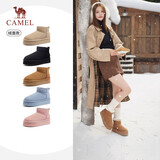 骆驼（CAMEL）小暖阳雪地靴女厚绒增高保暖靴 L25W275051 驼色(反绒面) 39