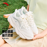 安踏喵喵鞋丨关晓彤同款老爹鞋女鞋秋冬季皮面厚底增高运动休闲小白鞋