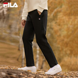 斐乐（FILA）官方男士长裤秋冬季款针织时尚直筒长裤子运动裤简约通勤休闲长裤 【经典款】正黑色-BK L 175/84A
