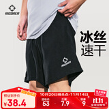 准者跑步运动短裤男夏季篮球裤宽松透气休闲裤速干健身美式裤子 504纯正黑 【后腰单口袋】 L