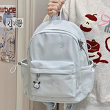 尤克达蒂（yookdd）书包初中生女高颜值可爱韩版高中生背包ins大学生双肩包旅行轻便 蝴蝶结书包【小号无挂件】