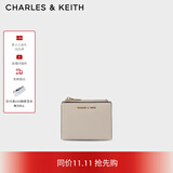 CHARLES&KEITH质感纯色包包女包多卡位短款钱包女士生日礼物CK6-10680907 Ivory象牙色 XXS