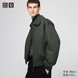 优衣库合作款男装女装PUFFTECH空气棉服休闲短茄克外套夹克479411 57 深橄榄色 S /165/84A