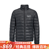 阿玛尼（ARMANI）奢侈品男装男装男士羽绒服轻薄保暖可收纳 10424黑色 M