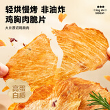比比赞（BIBIZAN）薄脆鸡胸肉脆片80g香辣味原切鸡肉干高蛋白健身即食零食