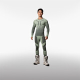 悠途（UTO）炭能速干衣套装男女户外跑步登山运动滑雪服保暖内衣 抹茶绿-男款 XXL