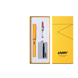 凌美（LAMY）狩猎者系列钢笔签字笔墨水笔套装生日节日礼盒 教师节礼物 墨囊小礼盒 限量芒果黄 F0.7mm