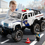 恩贝家族超大号儿童警车玩具车3-6岁六轮特警车惯性汽车模型圣诞礼物男孩