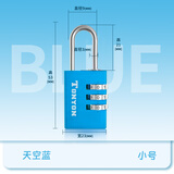 通用锁具密码锁挂锁健身房柜子锁学生家用宿舍柜门锁背包行李箱防盗小挂锁 小号三位密码天空蓝（适合背包行李箱）