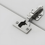 星徽（SH-ABC）二段力铰链固装阻尼缓冲静音衣橱柜飞机合页五金配件 2只 F09二段力固装全盖/直臂-冷轧钢