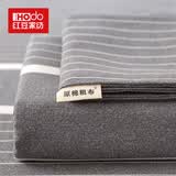 红豆家纺原棉老粗布床单单件四季通用单人宿舍被单床盖双人家用软席床罩套 冷灰【原棉老粗布 亲肤舒适】 150*230cm两件套【床单+枕套*1】