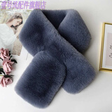 壹号凤方巾男士新款毛绒围巾 围脖男女冬保暖加厚毛领子简易交 加厚围巾浅灰色