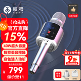 权盟K歌麦克风 话筒音响一体自带声卡麦克风家庭ktv音响套装 无线家用户外唱歌直播录歌卡拉OK 【性价比推荐】标准版无U段     40W超大音量
