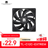 Thermalright(利民) TL-C12C EXTREM 黑色12cm机箱风压扇 双滚珠轴承 4PIN串接PWM接头 1850转速
