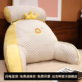 达克鸭床上靠枕床头靠垫软包夏季冰丝抱枕椅子沙发办公室护腰靠背垫 狮子（亲肤豆豆绒面料） 加大号70*50厘米（可拆洗）