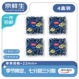 京鲜生 当季云南蓝莓 4盒超大果22mm+ 125g/盒 生鲜水果 源头直发 包邮