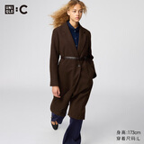 优衣库合作款/女装长大衣/25秋冬新款479666 38 深褐色 XL