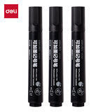 得力（deli）粗头大容量可加墨记号笔 物流家庭快递签字办公文具马克笔记号笔 黑 10支/盒 SK300