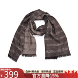 阿玛尼（ARMANI）男女士同款围巾鹰标印花LOGO围脖围巾礼物 10243-褐色 FZ