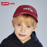 李维斯（Levi's）儿童鸭舌帽牛仔中性帽男童女童秋季百搭遮阳帽子 梅洛红