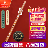 名森（Minsine）苦竹精制笛子竹笛E调单插白铜 专业演奏横笛民族吹奏乐器D45