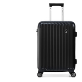 爱华仕行李箱20可登机女生拉杆箱大容量24寸旅行箱学生密码箱旅游皮箱子 【雅致版】防刮磨砂黑 24英寸 （+20%容量）托运箱