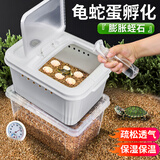 爬将军蛭石乌龟孵化颗粒珍珠岩蜥蜴蛇蛋孵化扦插养花用多肉营养土白蛭石 中号孵化箱套餐 可孵12颗蛋