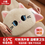 小魔热水袋充电暖水袋敷肚子安全防爆充电暖手宝双插手云貂绒热水袋灰