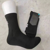 杜城新款联名UA篮球袜NBA加厚毛巾底实战运动休闲吸汗透气运动球袜 UA黑色(中筒)