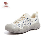 骆驼（CAMEL）溯溪鞋男撞色拼接绑带户外鞋 L14S469663 米白/灰/深蓝(男款) 43