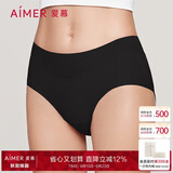 爱慕内裤女经典KiKi裤中腰三角裤轻薄净痕多色AM22100黑色