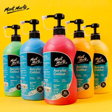 蒙玛特丙烯颜料大桶1L大瓶墙绘手绘涂鸦颜料T恤DIY丙烯画画室用钛白MSCH0101CN美育工具