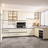 金牌厨柜（GOLDENHOME） 金牌厨柜现代简约橱柜定制厨房装修组装整体厨柜 1米（15MM台柜）+1米地柜+0.5米