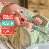 努比（Nuby）婴儿辅食勺三阶段硅胶魔术宝宝训练沾勺儿童辅食餐勺3支 灰蓝三支装