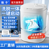 扬子迷你洗衣机小型半全自动内衣内裤洗衣机洗脱一体家用母婴洗袜子神器儿童单身学生宿舍出租房 【6.5KG白色顶配】铜线电机+蓝光抑菌+仿生手洗