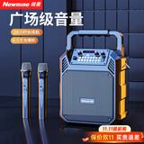 纽曼（Newmine）K503无线蓝牙音箱户外大音量广场舞音响手提便携式小型家用K歌音乐播放器地摊摆摊收款喇叭 双麦版