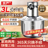京严【德国品质】绞肉机家用电动绞馅机商用5升大容量打蒜器多功能料理机碎肉打肉搅菜搅拌和面一体机 2025新款【6秒速搅】60%客户选择 3L 【铰肉机笫一名】绞肉绞菜多功能一体机