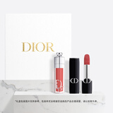 迪奥DIOR丰盈红唇口红礼盒(丝绒720+丰唇蜜018)生日礼物 新年礼物女生