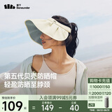 蕉下（beneunder）遮阳帽子防晒帽女防紫外线太阳帽贝壳空顶帽便携TS550白