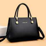 路易生活 LOUIS'S LIFE妈妈包中年女士女神节手提斜挎两用轻便耐磨日常送妈妈送老婆礼物 黑色