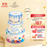 歌帝梵（GODIVA）忻悦蛋糕形巧克力礼盒10颗75g 休闲零食 万圣节礼物 捣蛋糖果