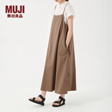 无印良品（MUJI） 女式 泡泡纱吊带连衣裙 BC06CC3S 吊带裙 裙子长裙 摩卡棕色 S-M