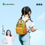 SHUKIKU儿童书包多功能迷你包防泼水双肩包户外旅游斜挎包手提包橡果绿