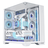 LIANLI联力包豪斯O11 Vision Compact 海景房台式电脑机箱 白色 /三面玻璃/中塔机箱/