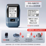 精臣M2/M3热转印智能标签打印机 多功能便携蓝牙固定资产线缆低温条形码手持小型碳带不干胶贴纸打印 M2标配：1卷色带+送1卷白色标签+送便携包