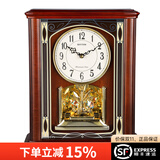 丽声音乐创意时尚大座钟欧式客厅实木复古典艺术报时钟表CRH226 CRH226NR06