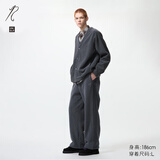 优衣库合作款/男装女装摇粒绒长裤/休闲裤裤子25秋冬新款483979 08 深灰色 L