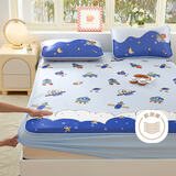 多喜爱家纺冰丝凉席冰丝席子床上双人床笠款三件套凉席1.8x2米床席垫子